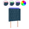 vidaXL Cabecero con LED de terciopelo azul oscuro 83x16x118/128 cm