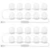 vidaXL Luces Espejo 2 pcs 4.5 x 4.5 x 4.8 cm Pl&aacute;stico