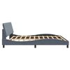 vidaXL Estructura de cama sin colch&oacute;n Hanko terciopelo gris oscuro 200x200 cm