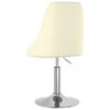 vidaXL Silla de comedor giratoria tela color crema