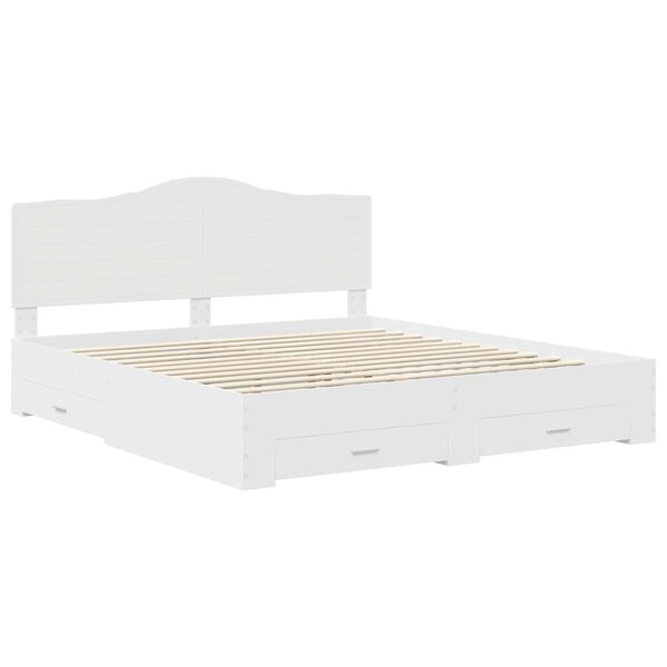 vidaXL Estructura de cama con caj&oacute;n 200 x 200 cm Madera de ingenier&iacute;a