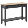 vidaXL Mesa consola de madera negro 110x35x80 cm