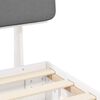vidaXL Estructura de Cama con Cabecera Tapizada Gris Claro