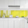 vidaXL Salpicadero de cocina 2 pcs Amarillo 100 x 50 cm