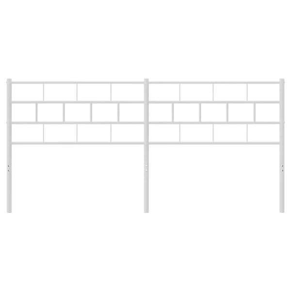 vidaXL Cabecero de metal blanco 193 cm