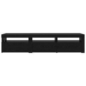 vidaXL Gabinete de TV 2 pcs Roble Negro 180 x 35 x 40 cm