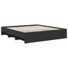 vidaXL Estructura de cama Negro 200 x 200 cm Madera de ingenier&iacute;a