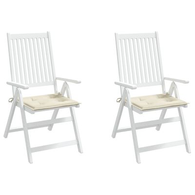 vidaXL Cojines de silla de jardín 2 uds tela Oxford crema 40x40x3 cm