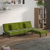 vidaXL Sof&aacute; cama 2 plazas 2 cojines reposapi&eacute;s terciopelo verde claro