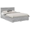 vidaXL Estructura de cama con cabecera Gris Sonoma 140 x 200 cm