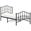 vidaXL Estructura cama sin colchón con estribo metal negro 80x200 cm