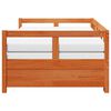 vidaXL Sof&aacute; cama nido con colchones madera maciza marr&oacute;n 90x190 cm