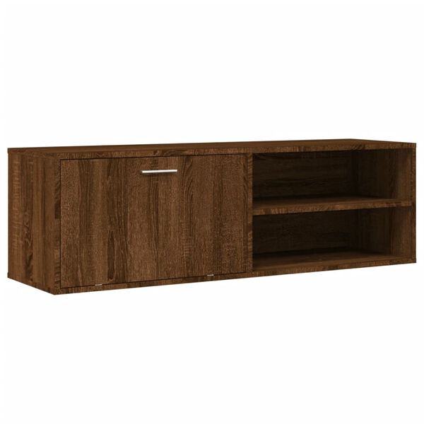 vidaXL Mueble de TV madera de ingeniería marrón roble 120x34x37 cm