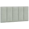 vidaXL Coj&iacute;n para cabecero Hanko Gris claro 100 cm Terciopelo