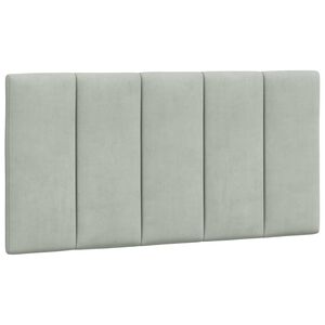 vidaXL Coj&iacute;n para cabecero Hanko Gris claro 100 cm Terciopelo