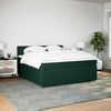 vidaXL Cama box spring con colch&oacute;n terciopelo verde oscuro 200x200 cm