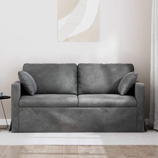 vidaXL Sof&aacute; Gris oscuro 158 x 78 x 80 cm Terciopelo