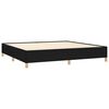 vidaXL Cama box spring con colch&oacute;n tela negro 200x200 cm