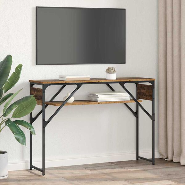 vidaXL MesaConsola Madera envejecida 105x30x75cm Madera de ingenier&iacute;a