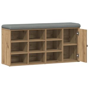 vidaXL Zapatero madera de ingenier&iacute;a roble artesanal 102x32x50cm