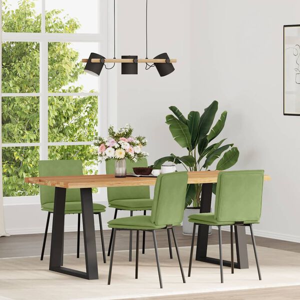 vidaXL Sillas de comedor 4 unidades terciopelo verde claro