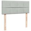 vidaXL Cama box spring con colch&oacute;n terciopelo gris claro 120x200 cm