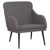vidaXL Sill&oacute;n de cuero sint&eacute;tico gris 63x76x80 cm