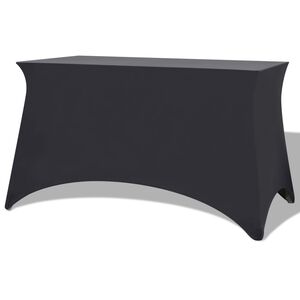 vidaXL Funda elástica para mesa 2 uds 120x60,5x74 antracita