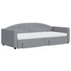 vidaXL Sof&aacute; cama nido con cajones tela gris claro 90x200 cm