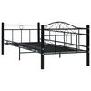 vidaXL Estructura de sof&aacute; cama sin colch&oacute;n metal negro 90x200 cm