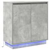 vidaXL Aparador LED con estante Gris Concreto 71 x 34,5 x 75 cm