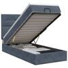 vidaXL Cama otomana con colch&oacute;n Gris oscuro 90 x 200 cm Terciopelo
