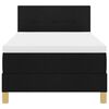vidaXL Cama Box Spring LED con colch&oacute;n con LED Negro 100 x 200 cm tela