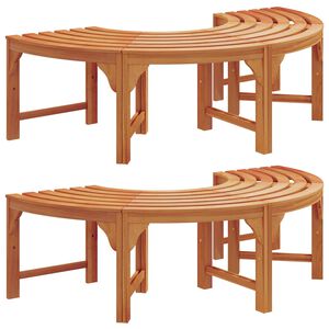 vidaXL Banco de &Aacute;rbol 8 -Seater 2 uds. 160 x 80 x 45cm Natural