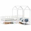vidaXL Sof&aacute; cama con techo madera maciza de pino blanco 80x200 cm