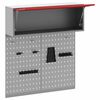 vidaXL Juego de Gabinete de Herramientas y Tablón 3 pcs Rojo