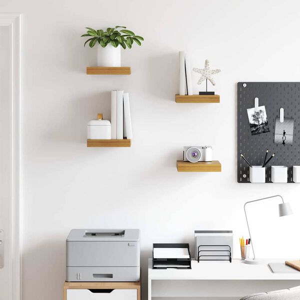 vidaXL Estante de pared 4 pcs Beige 23 x 23,5 x 4 cm