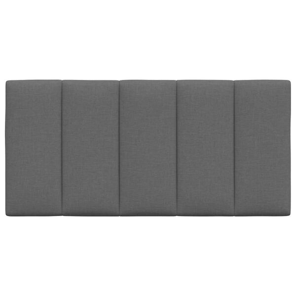 vidaXL Cabecero de cama acolchado Hanko tela gris oscuro 100 cm