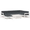 vidaXL Set muebles jard&iacute;n con cojines 8 pzas madera maciza pino blanco
