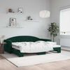 vidaXL Sof&aacute; cama nido terciopelo verde oscuro 90x200 cm