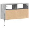 vidaXL Mueble de TV de pared con luces LED gris Sonoma 80x31x45 cm