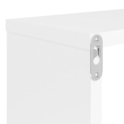 vidaXL Estantes cubo de pared 4 uds contrachapado blanco 80x15x26,5 cm