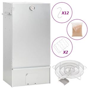 vidaXL Horno ahumador de BBQ con generador humo fr&iacute;o acero galvanizado