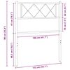vidaXL Cabecero de repuesto de metal blanco 107 cm