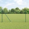 vidaXL Postes de cerca 13 pcs Verde Ø32mm 180 cm Acero galvanizado