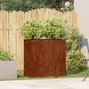 vidaXL Jardinera oxidada 80x40x80 cm acero corten