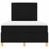 vidaXL Cama tipo Box Spring con colch&oacute;n Negro 120 x 190 cm tela
