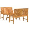 vidaXL Conjunto de Sof&aacute;s de Jard&iacute;n 3 uds. Marr&oacute;n