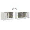 vidaXL Mueble para TV de acero blanco 67x39x44 cm