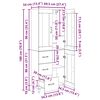 vidaXL Aparador alto con caj&oacute;n Roble Negro 69,5 x 34 x 180 cm
